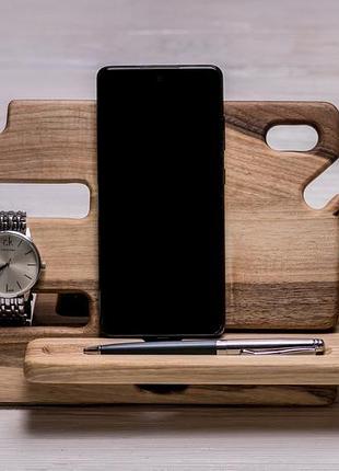 Підставка холдер тримач органайзер докстанція аксесуар для iphone iwatch ipad airpods з логотипом