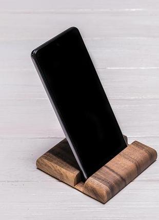 Деревянный органайзер подарок подставка для телефона с брендом логотипом гравировкой из дерева