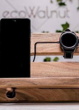 Органайзеры подарки из дерева ecowalnut для часов ручек телефонов кошельков iwatch iphone airpods6 фото