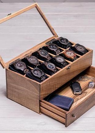 Органайзер для наручных часов с вашим логотипом коробочка для хранения с персональной гравировкой