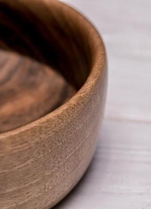 Салатник салатниця тарілка піалка кухонна дерев'яна для кухні їжі з дерева з логотипом ручної роботи6 фото