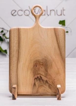 Доска кухонная деревянная досточка для кухни еды нарезки продуктов из дерева с логотипом "стандарт"1 фото