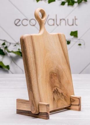 Доска кухонная деревянная досточка для кухни еды нарезки продуктов из дерева с логотипом "стандарт"6 фото