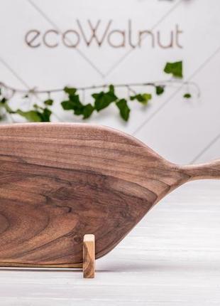 Дошка кухонна дерев'яна дощечка для кухні їжі нарізки продуктів з дерева з логотипом "весло"1 фото