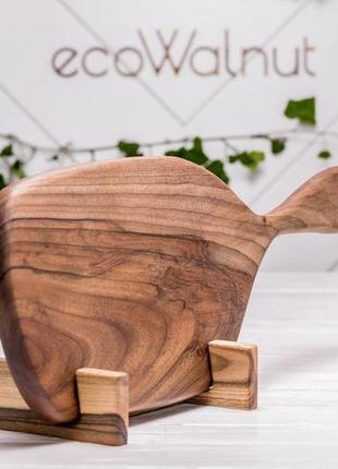 Дошка кухонна дерев'яна дощечка для кухні їжі нарізки продуктів з дерева з логотипом "весло"2 фото