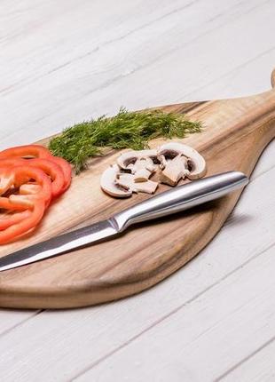 Доска кухонная деревянная досточка для кухни еды нарезки продуктов из дерева с логотипом "лопатка"7 фото