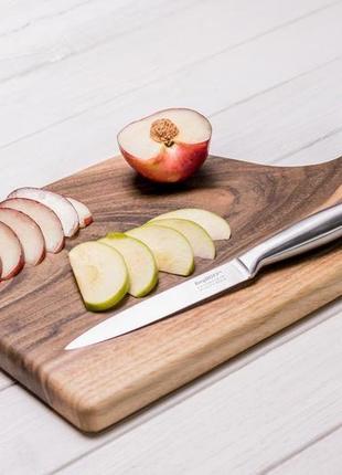 Доска кухонная деревянная досточка для кухни еды нарезки продуктов из дерева с логотипом "изгиб"6 фото