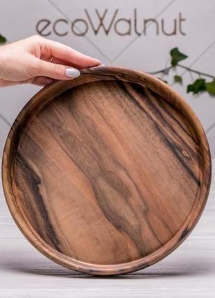 Дерев'яна тарілка піалка тарілочка мисочка миска посудина посуд піалочка з дерева горіха з логотипом1 фото