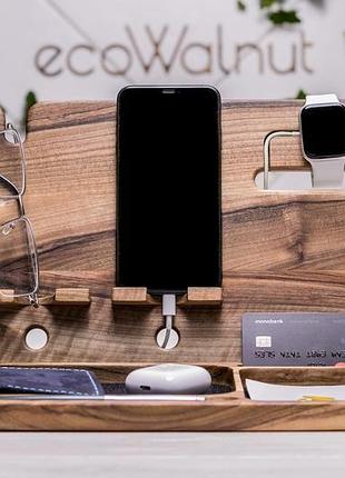 Настольная подставка органайзер аксессуар держатель для гаджетов смартфона часов...