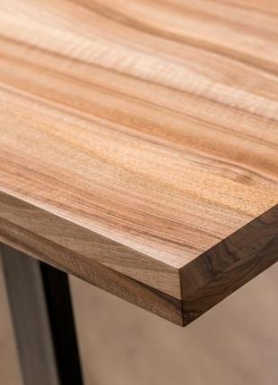 Деревянный дизайнерский индустриальный офисный loft лофт стол из дерева древесины ореха сосны дуба5 фото