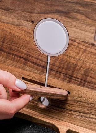 Настольный деревянный органайзер док станция для смартфона телефона часов ручек ключей...