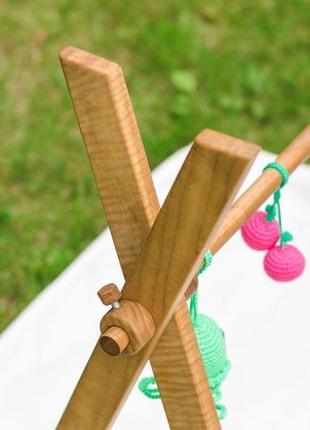 Розвиваюча підставка органайзер для дітей тримач для м'яких іграшок із натуральної деревини дерева6 фото