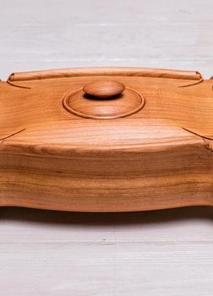 Деревянная коробочка шкатулка шкатулочка сундук для хранения украшений с персонализацией гравировкой