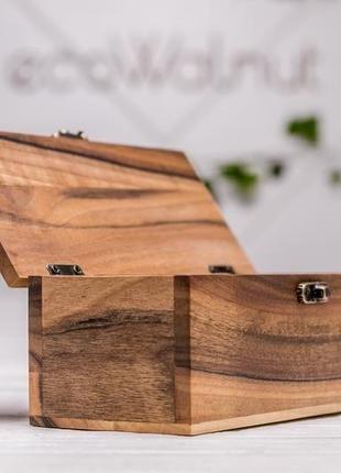 Деревянный футляр органайзер аксессуар подставка для хранения очков из древесины грецкого ореха7 фото