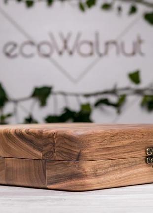 Шкатулка коробочка для 9 часов с деревянной крышкой логотипом гравировкой персонализацией из дерева6 фото