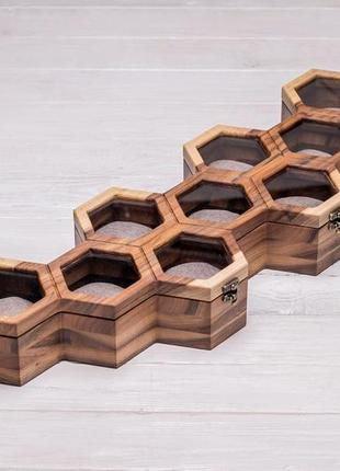 Шкатулка для 9 часов с крышкой коробочка для наручных часов подарок из дерева с...