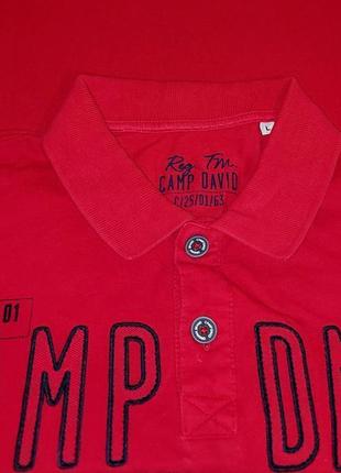 Шикарное поло красного цвета camp david made in turkey, 💯 оригинал, молниеносная отправка5 фото