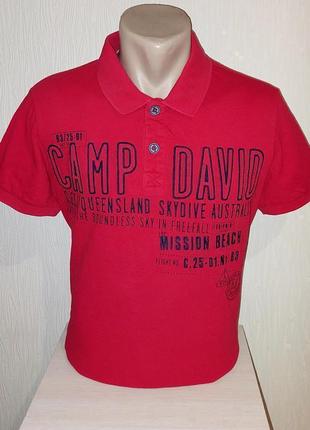 Шикарное поло красного цвета camp david made in turkey, 💯 оригинал, молниеносная отправка1 фото