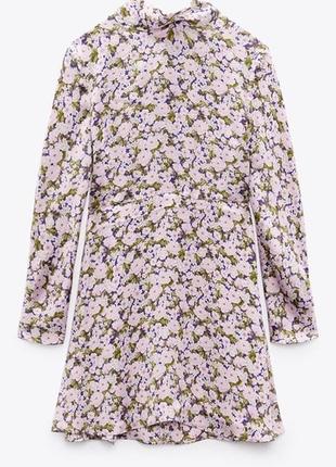 Цветочное мини платье от zara