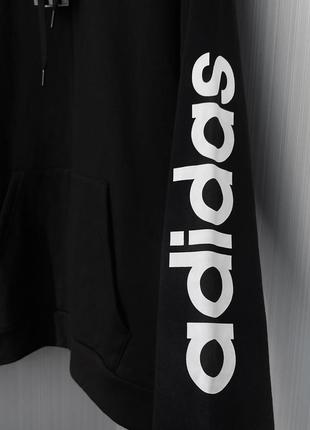 Черный мужской худи adidas оригинал2 фото