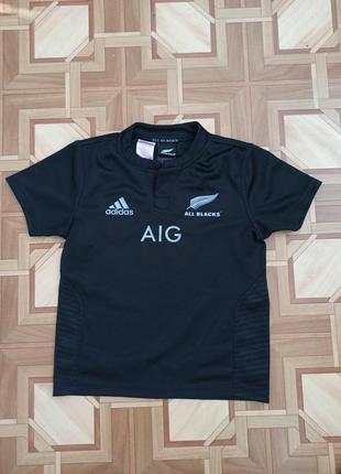 Оригинальная футболка регбийка adidas all blacks1 фото