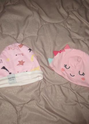 Чудесные демисезонные шапки, 1-2 года