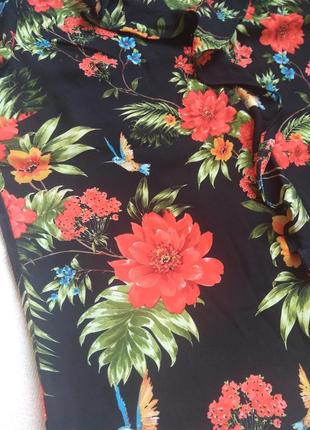 Шикарная блуза с колибри dorothy perkins 14/16,блузка шифонновая цветочный принт10 фото