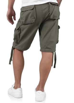 Шорты карго мужские surplus airborne vintage shorts olive оливковые хлопковые повседневные шорты сурплюс5 фото