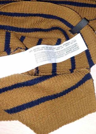 Шикарний коричневий светр у синю смужку zara kids collection з биркою made in bangladesh6 фото