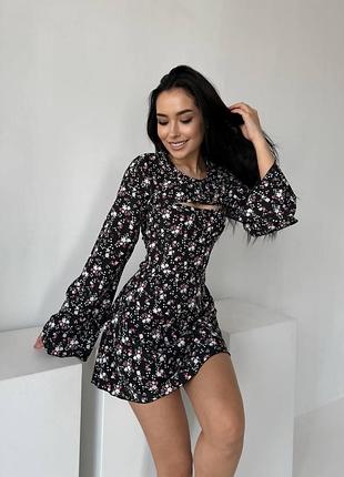 Корсетное платье мини,