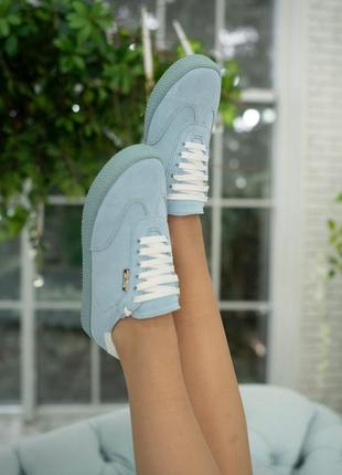 🌞кеды замшевые голубые р. 36 - 41