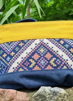 Маленька сумка "бомбочка" з орнаментом (19111)5 фото