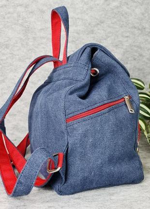 Рюкзак с вышивкой "нескорені" синего цвета (40008)4 фото