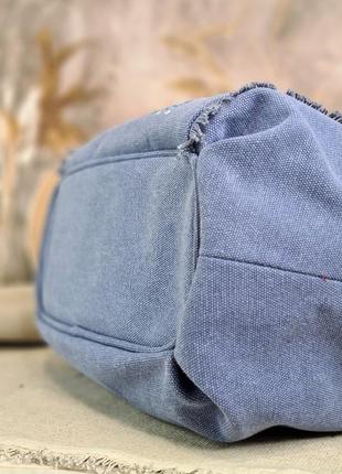 Сумка с вышивкой голубая. коллекция "нескорені" (40015)3 фото