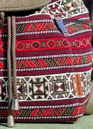 Гобеленовый рюкзак с полосатым принтом (15073)