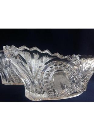 Салатник хрусталь ладья 28x14.5x10 см