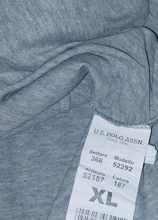 Стильний лонгслів сірого кольору з імітацією планки u.s. polo assn made in bangladesh4 фото