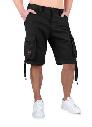 Шорты карго мужские surplus airborne vintage shorts black черные хлопковые повседневные шорты сурплюс4 фото