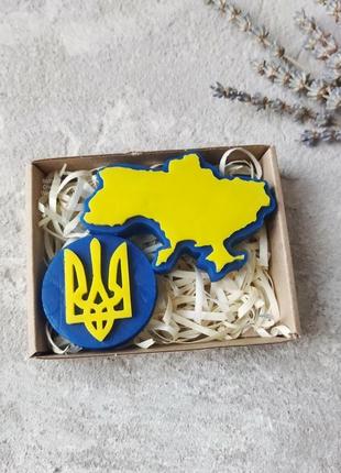 Мило " україна" тризуб,  патріотичне, жовто-блакитне