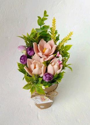 Набір мила "букет квітів" магнолія2 фото