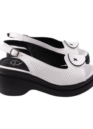 Босоніжки жіночі aquamarin білі натуральна шкіра, 40