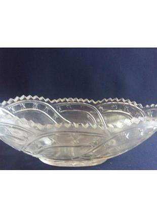 Салатник хрусталь ладья 26.5x13.5x7 см