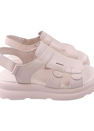 Босоножки женские berisstini молочные натуральная кожа, 36