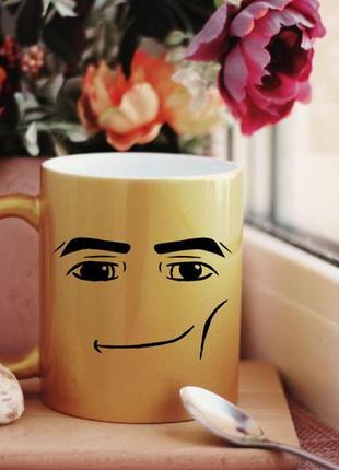 Чашка roblox face