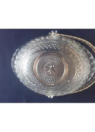 Конфетница хрусталь 23x15.5x7 см