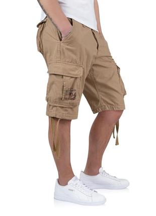Шорты карго мужские surplus airborne vintage shorts beige gewas бежевые хлопковые повседневные шорты сурплюс5 фото