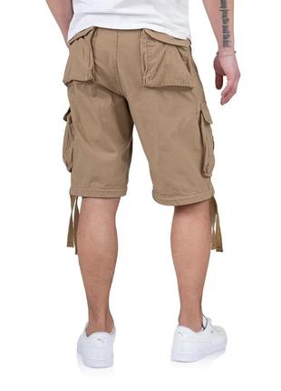 Шорты карго мужские surplus airborne vintage shorts beige gewas бежевые хлопковые повседневные шорты сурплюс3 фото