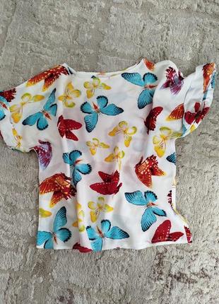 Натуральная легкая кофта, блузка, футболка для девочки