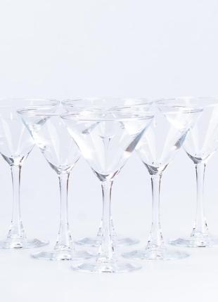 Набор бокалов для мартини 6 штук стеклянный прозрачный