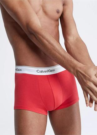 Оригинальные низкие боксеры calvin klein modern cotton stretch 3-pack trunk4 фото